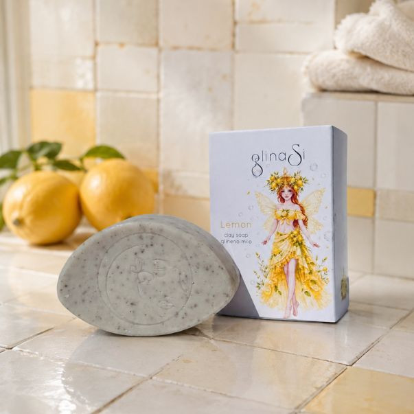 GlinaSi clay soap Lemon